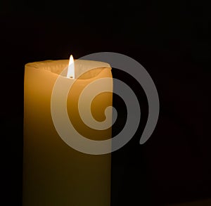 Pillar Candle burning