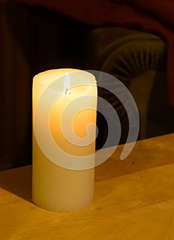 Pillar Candle burning