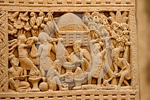 Pillar Carving at Stupa in Sanchi