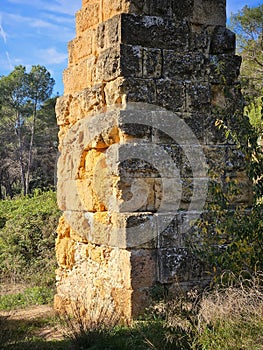 Pillar of the Ferreres aquaduct, Spain