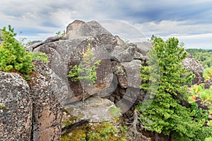 Pillar the Fourth. Russian reserve Stolby Nature Sanctuary. Near Krasnoyarsk photo