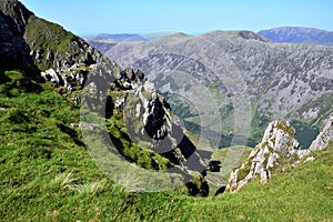 Pillar gulley down to the high level route
