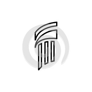 Pillar icon flat vector template design trendy