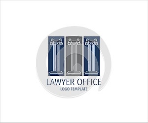 pillar of justice for lawyer office vector logo design