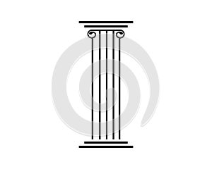 Pillar of Law Firm Icon Vector Logo Template