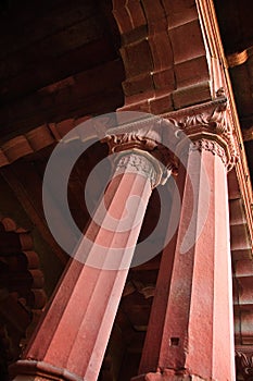 Pillar Of Red Fort Of Delhi