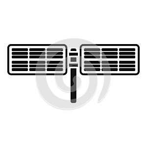 Pillar solar panel icon simple vector. Thermal cell