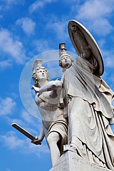 Pillar Statue in SchlossbrÃ¼cke Bridge in Berlin