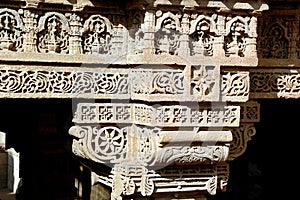 Pillar with stone carving