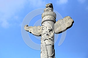 Pillar of Wun Chuen temple