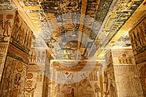 The Pillared Chamber in the Tomb of Rameses V and VI - Luxor\'s Valley of the Kings