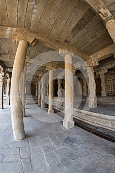 Pillared hall in Airavatesvara Temple, Darasuram, Tamil Nadu, India