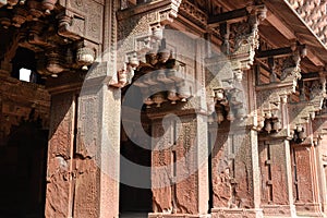 Pillars at Agra Fort