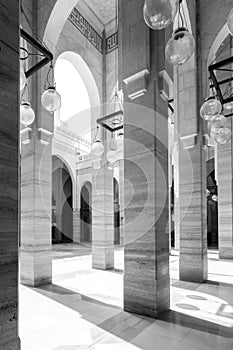 Pillars in a building in Manama Bahrain, taken in May 2022