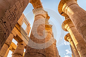 Pillars at the Karnak Temple, Luxor, Egypt, Africa