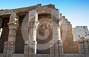 The Pillars at the Edfu Temple, Nubia, Egypt