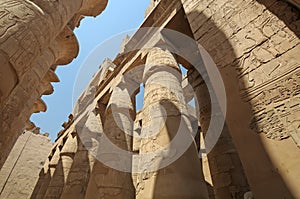 Pillars in Egyptian temple