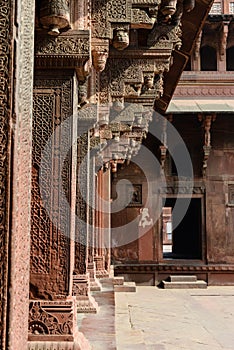 Pillars at Fort Agra