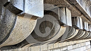 Pillars holding up the London Bridge, Lake Havasu, Arizona, USA