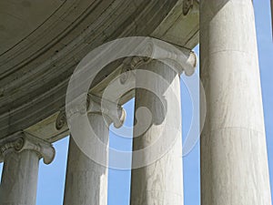 Pillars at the Jefferson Memorial