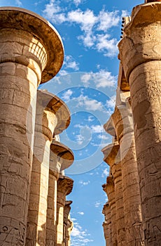 Pillars at the Karnak Temple, Luxor, Egypt, Africa