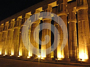 Pillars of the Luxor Temple. Egypt.
