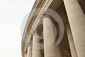 Pillars on Piazza San Pietro in Vatican