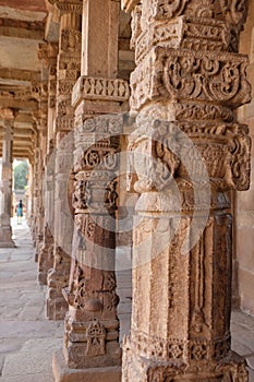 Pillars in Qutub Minar Complex,Delhi, India