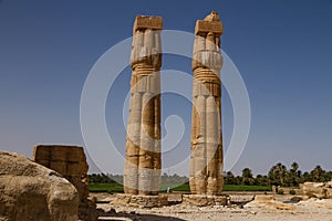 Pillars of Soleb Temple in Sudan