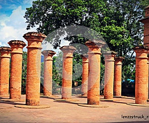 Pillars of strength at the Kangla Fort in Imohal, Manipur, India