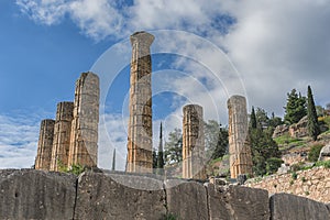 Pillars of the temple of Apollo, Delphi Greece