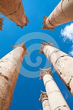 Pillars Temple of Artemis in Jerash