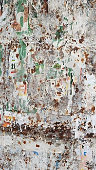 Pilled rust wall