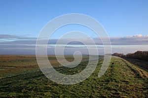 Pilling marsh and sea wall embankment, Pilling