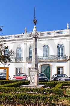 The pillory of the town of Nisa located in the town center photo