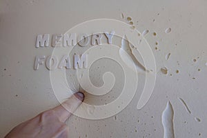 Pillow background in memory foam