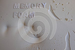 Pillow background in memory foam