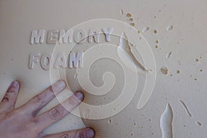 Pillow background in memory foam