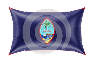 Pillow with Guamanian flag. 3D rendering