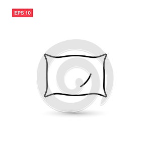 Pillow icon vector design isolated