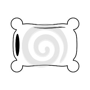 Pillow rest cartoo isolated