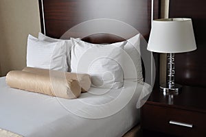 Pillows and lampshade photo