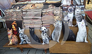 Pillows in the shape and image of Istanbul cats