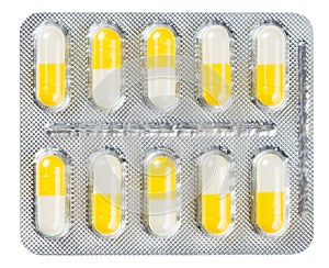 Pills in a blister pack photo