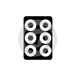 Pills in blister pack black glyph ui icon