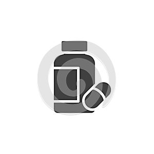 Pills bottle vector icon