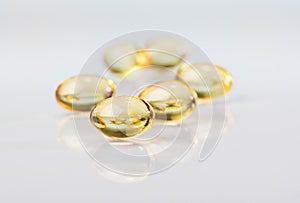 Pills (capsules) of cod-liver oil, macro