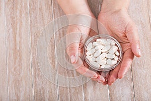 Pills and collagen protein powder - Hydrolyzed photo