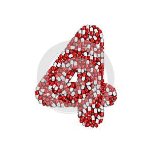 Pills digit 4 - 3d number
