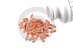 Pills fallen from bottle